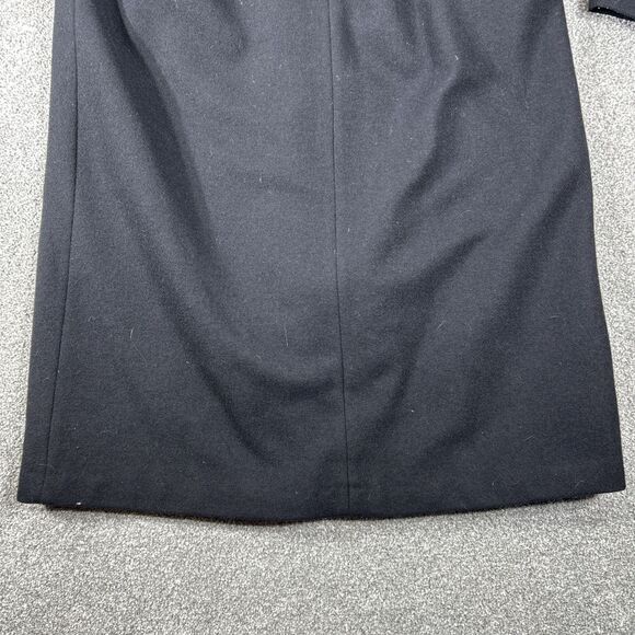 Worthington Women's Trench Coat Wool Blend Size 10 Black Length 48" - Picture 10 of 14